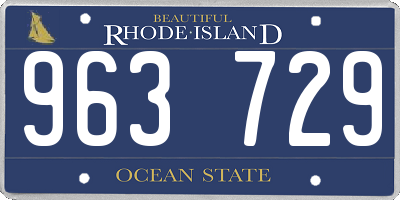 RI license plate 963729