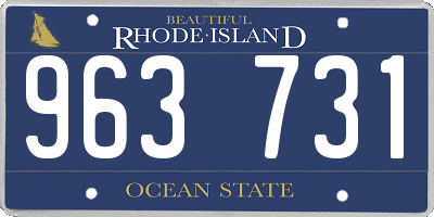 RI license plate 963731