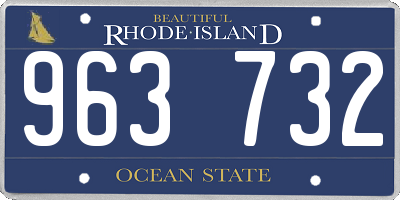 RI license plate 963732