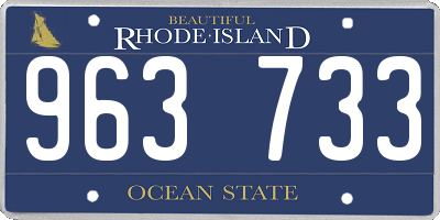 RI license plate 963733