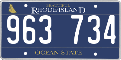 RI license plate 963734