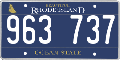 RI license plate 963737