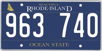 RI license plate 963740