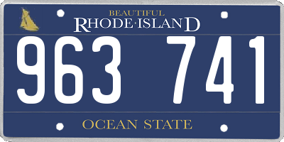 RI license plate 963741
