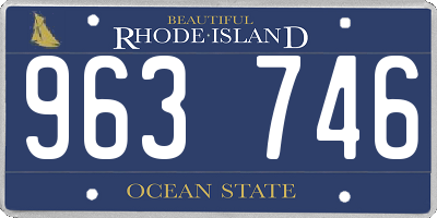 RI license plate 963746