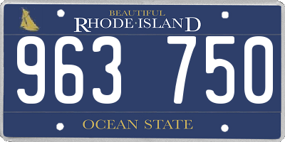 RI license plate 963750
