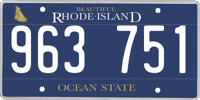 RI license plate 963751