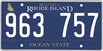 RI license plate 963757
