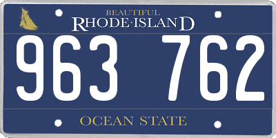 RI license plate 963762