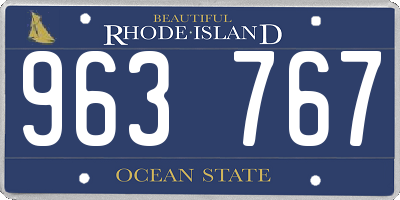 RI license plate 963767