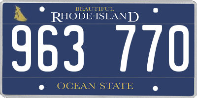 RI license plate 963770