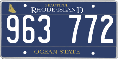 RI license plate 963772