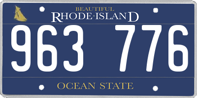 RI license plate 963776