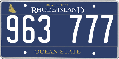 RI license plate 963777