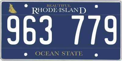 RI license plate 963779