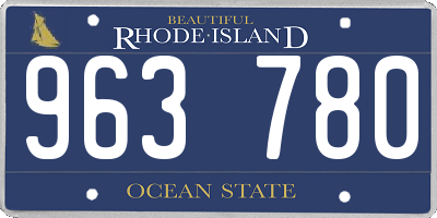 RI license plate 963780