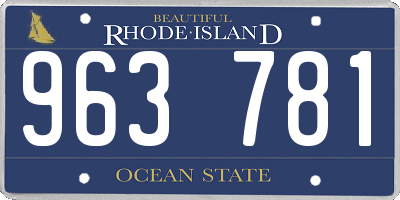 RI license plate 963781
