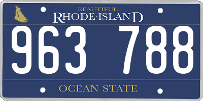 RI license plate 963788