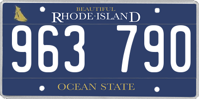 RI license plate 963790