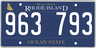 RI license plate 963793