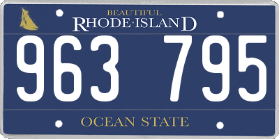RI license plate 963795