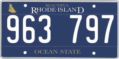 RI license plate 963797