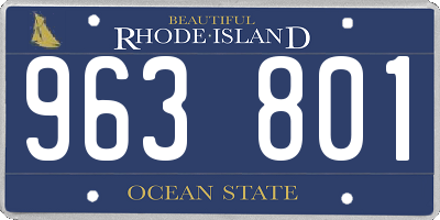 RI license plate 963801