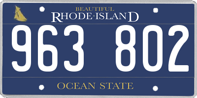 RI license plate 963802