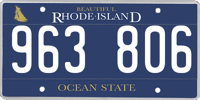 RI license plate 963806