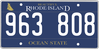 RI license plate 963808