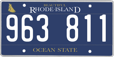 RI license plate 963811