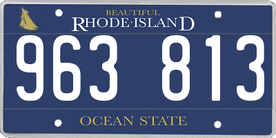 RI license plate 963813