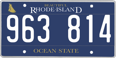 RI license plate 963814