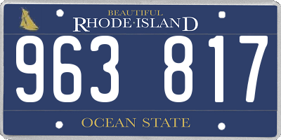 RI license plate 963817