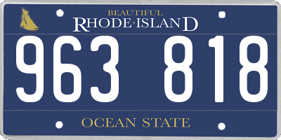 RI license plate 963818