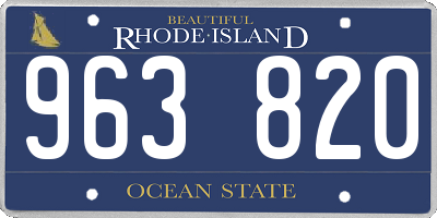 RI license plate 963820