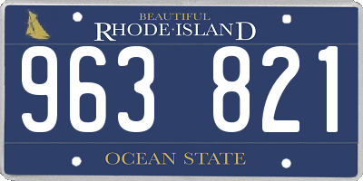 RI license plate 963821