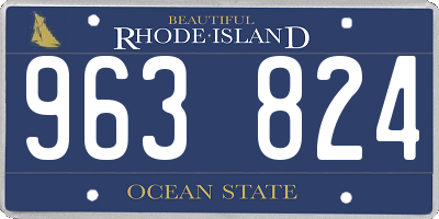 RI license plate 963824