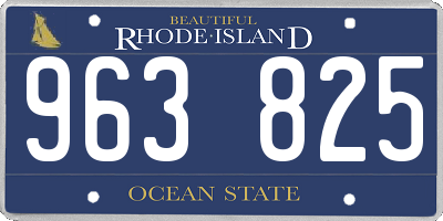 RI license plate 963825