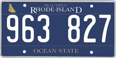 RI license plate 963827