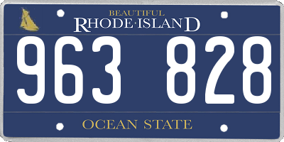 RI license plate 963828