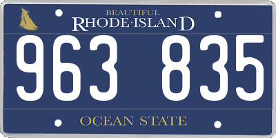 RI license plate 963835