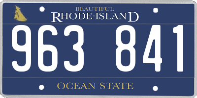 RI license plate 963841
