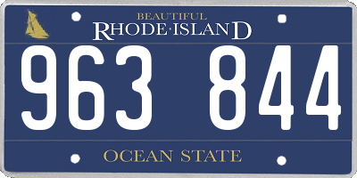 RI license plate 963844