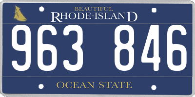 RI license plate 963846