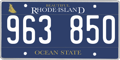 RI license plate 963850