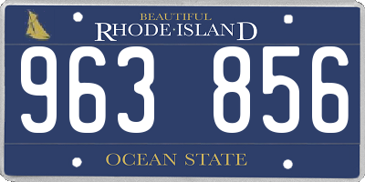 RI license plate 963856