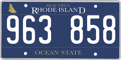 RI license plate 963858