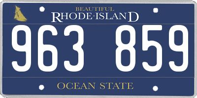 RI license plate 963859