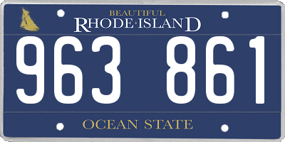 RI license plate 963861